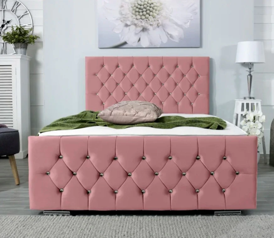 Florida Bed Diamonds Headboard UK - Additional view of premium florida from Newcastle Beds UK